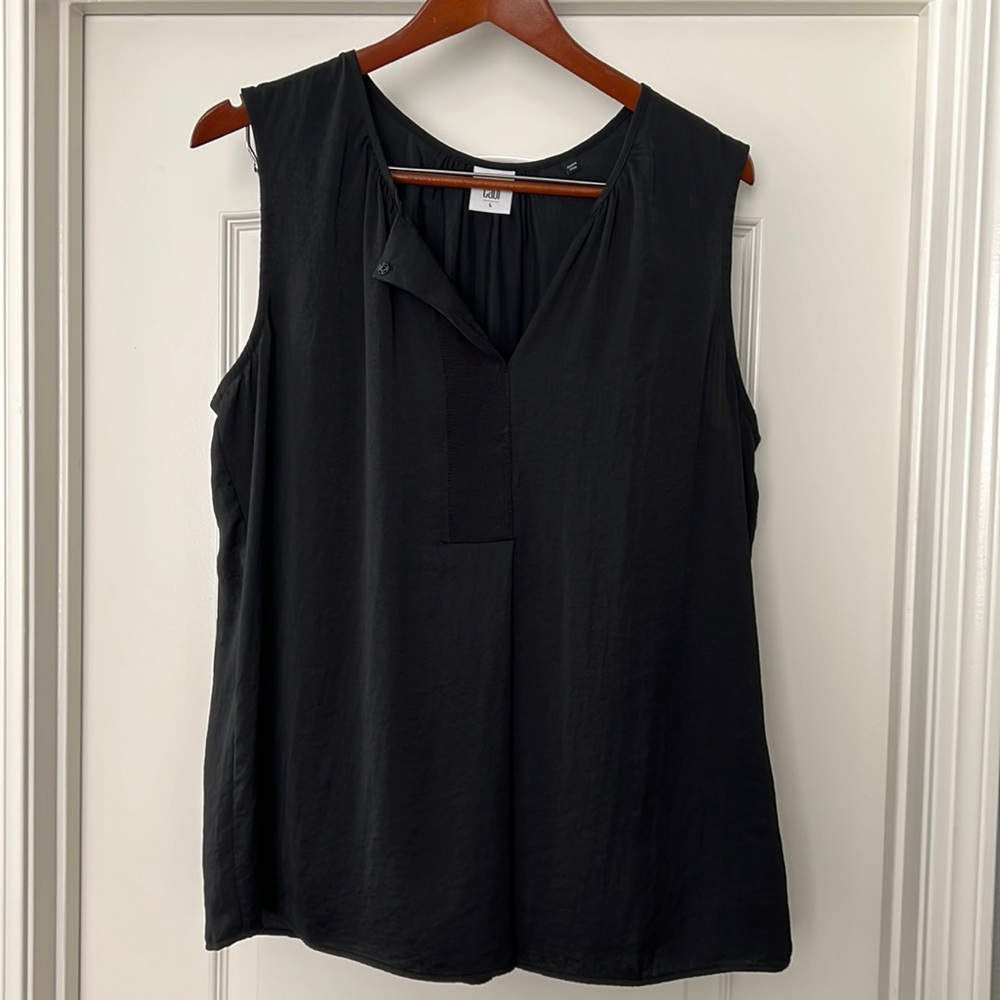 Cabi black snap blouse